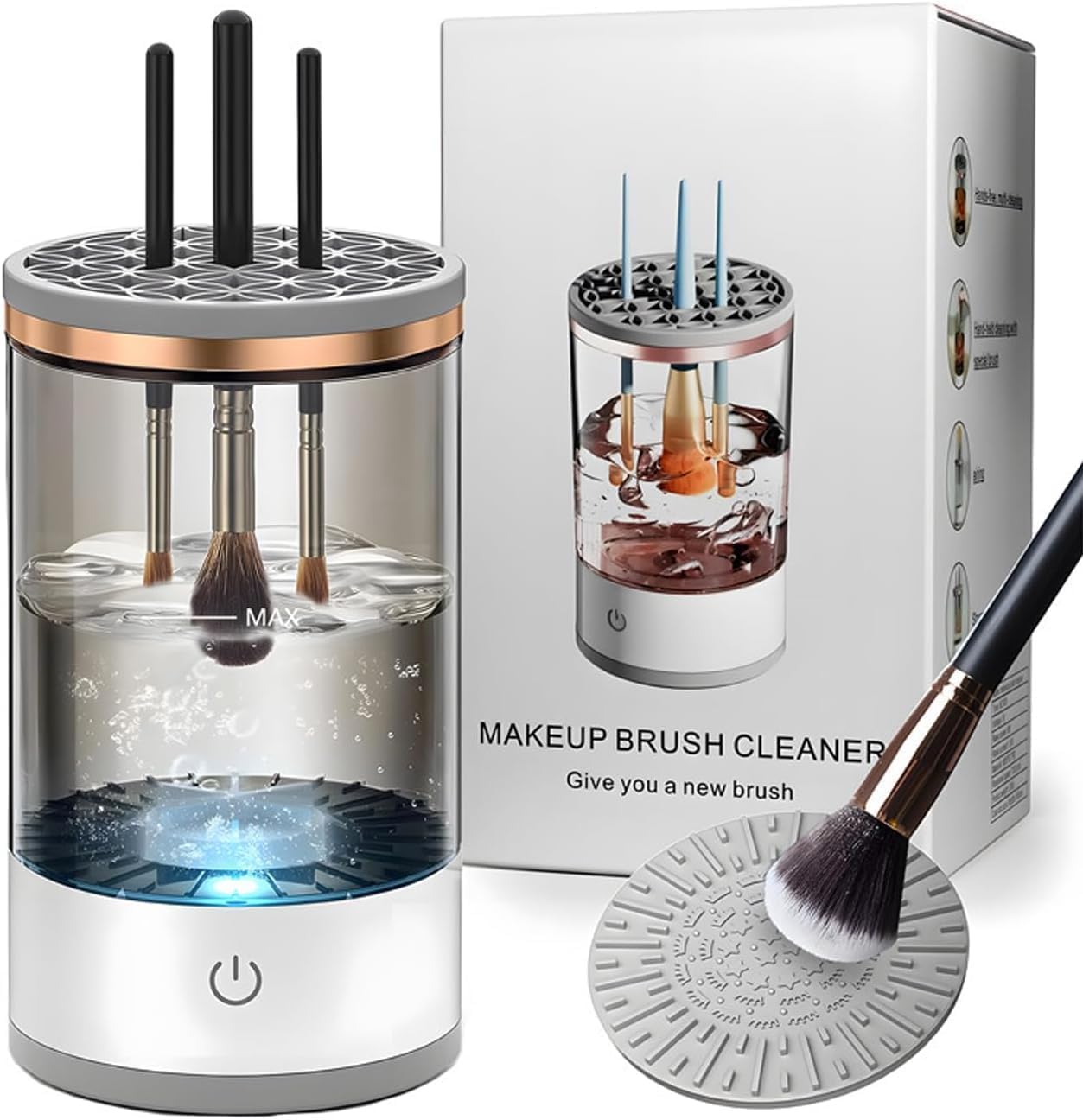 Electric Makeup Brush Cleaning Machine – Automatic Makeup Brush Cleaner and Dryer for Quick Deep Cleaning – Portable Easy to Use and Suitable for All Brush Sizes-image-34
