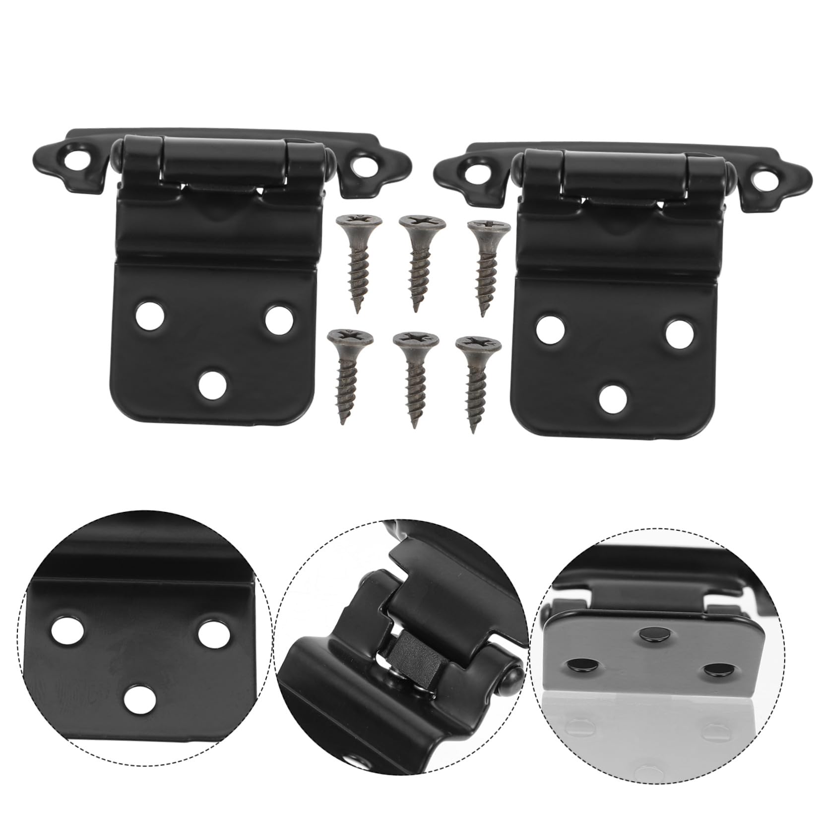 WOONEKY 10pezzi Cerniere Per Porte in Metallo Resistenti Cerniere Per Mobili Battuta Per Arrugginirsi Per Armadi Cuscinetti Perla Per Apertura e Chiusura Morbida