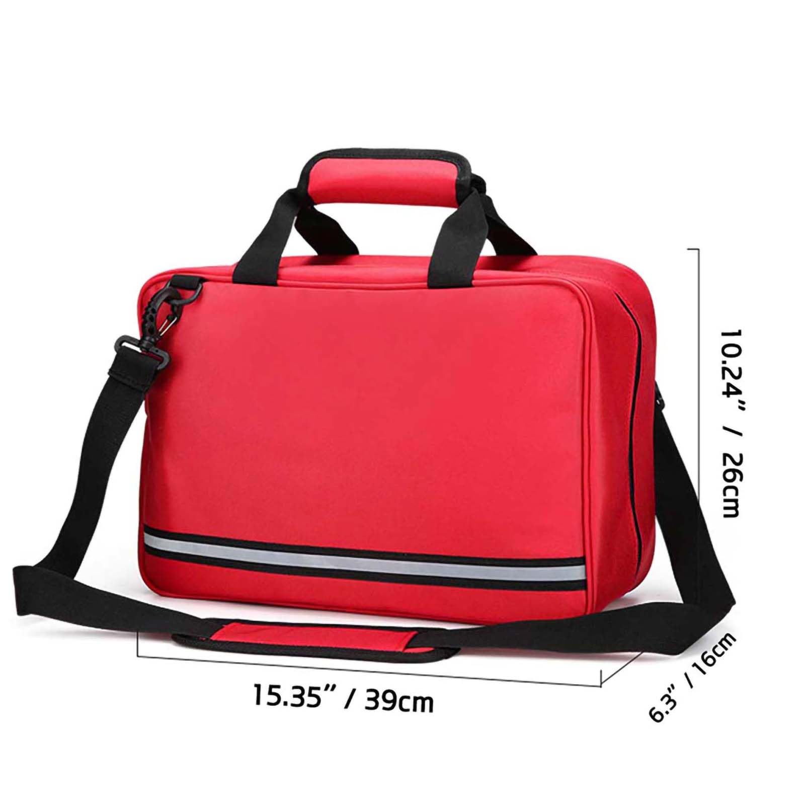 Kit di primo soccorso, borsa professionale per primo soccorso con tracolla e striscia riflettente, kit di sopravvivenza di emergenza portatile (solo borsa) (blu)