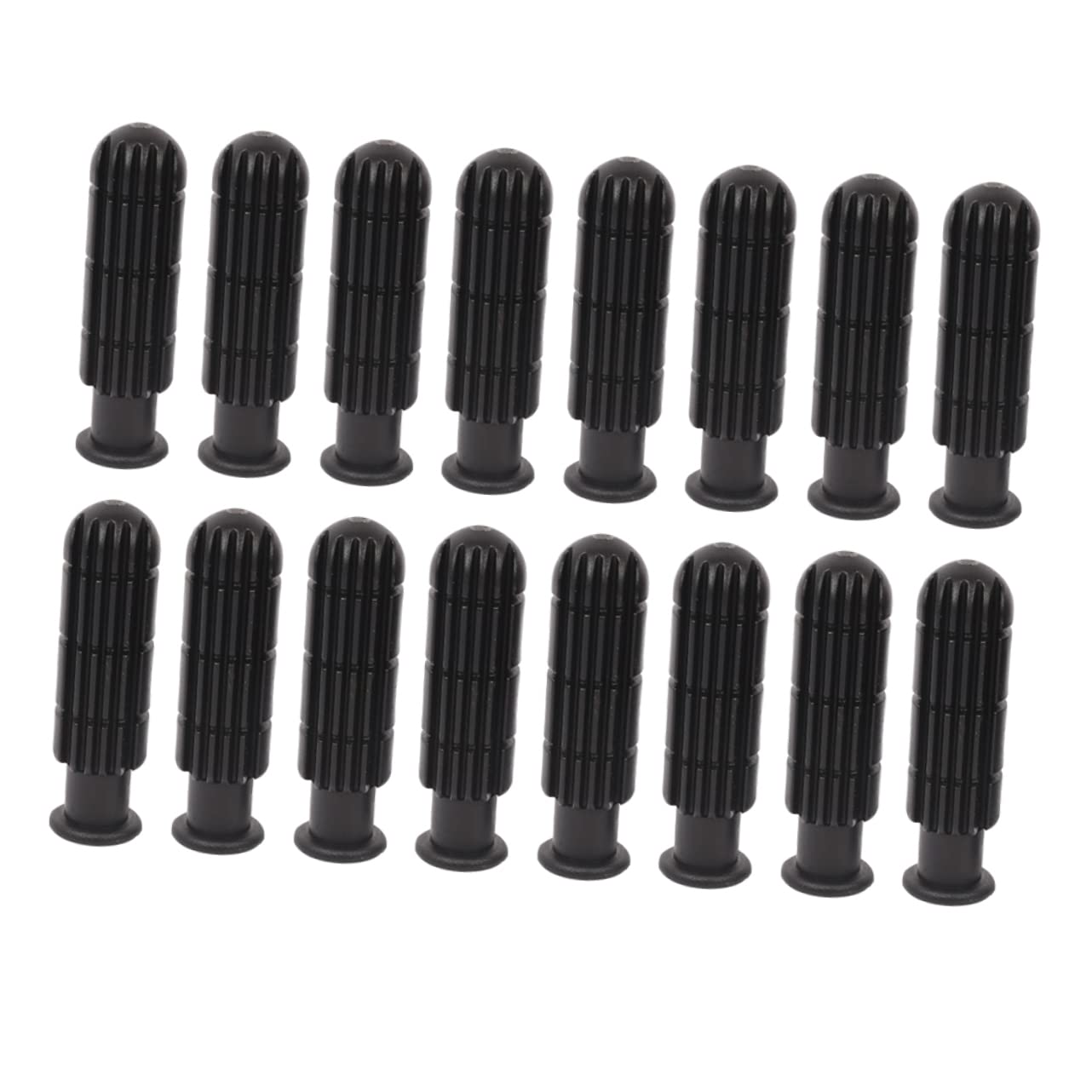 Happyyami 16Pcs Durable Football Handles for Table Soccer Compatible Replacement Grips for Foosball Machines and Plastic Grips Black