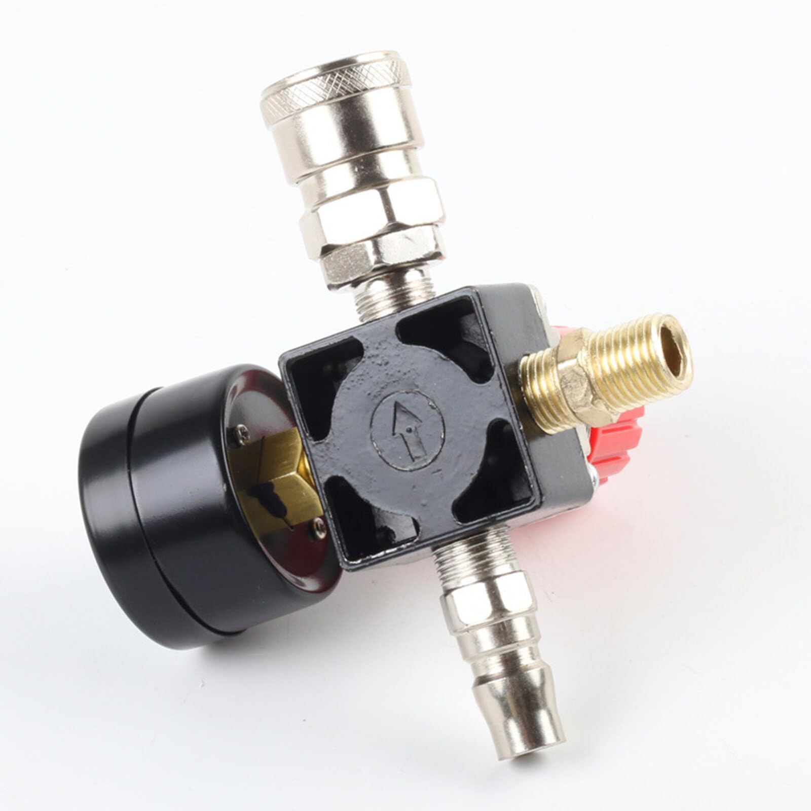 Reduktor ciśnienia 1/4", 3 otwory, regulator ciśnienia powietrza, zawór przełączający ciśnieniowy z manometrem, wyłącznik ciśnieniowy, zawór regulacyjny 175 psi do sprężarki powietrza, sprężarki