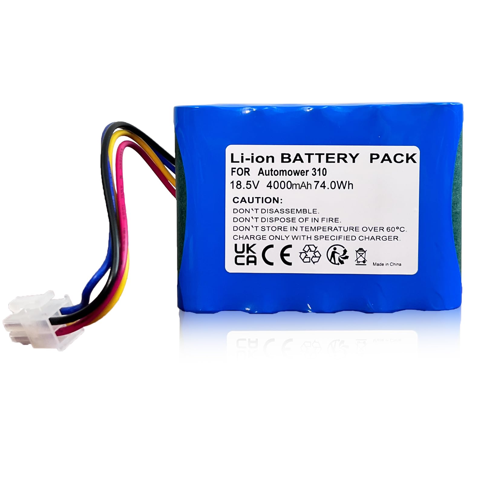 18,5V 4,0Ah Akku für Gardena Sileno R100Li,R130Li,R160Li,Kompatible mit Husqvarna Automower(2015-2018) 310,315,584 85 28-02,Ersatz Mähroboter Akku für 5848228-01,5848228-02,5848528-01,5895862-01