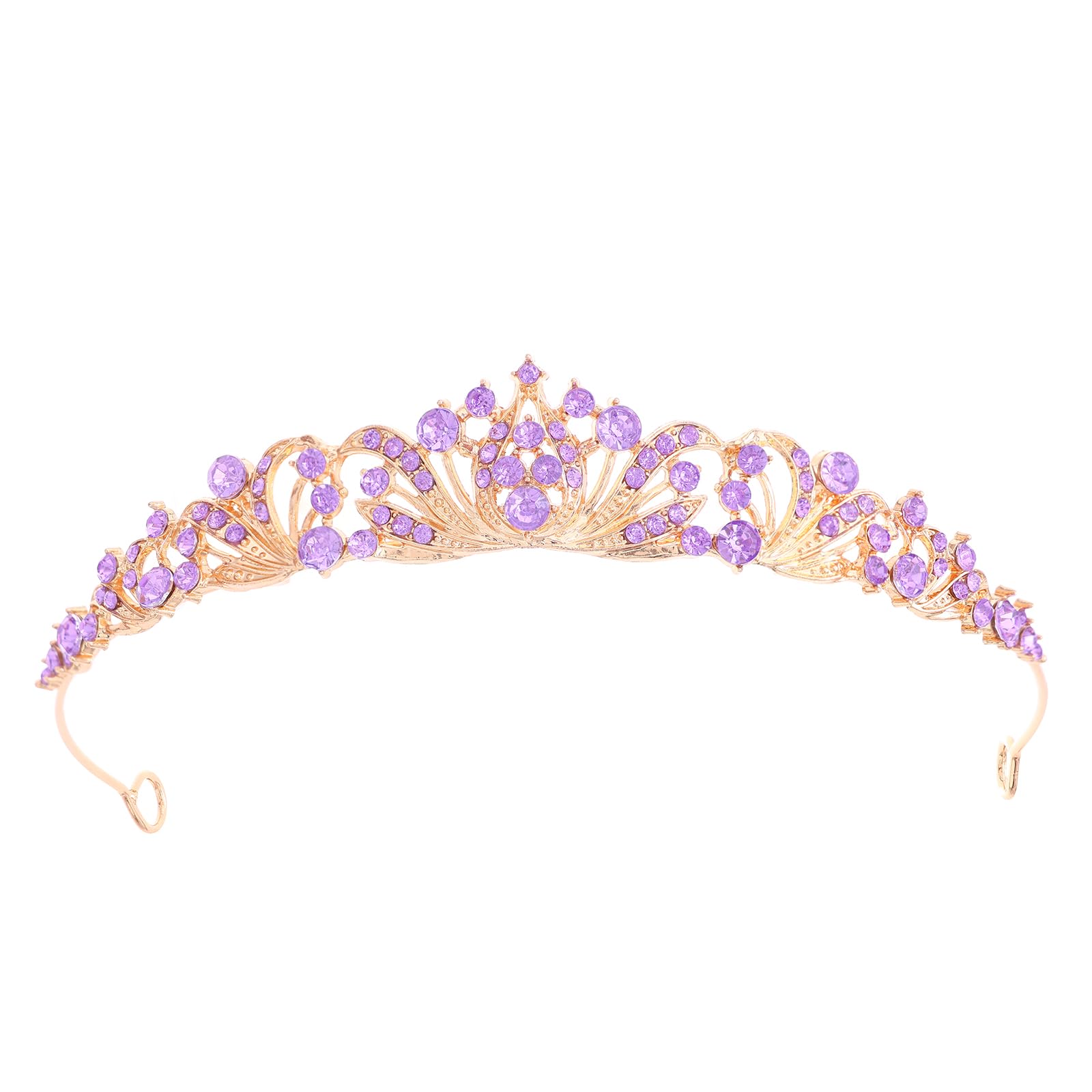 Purple Tiara Crown for Women Wedding Tiaras for Bride Princess Crowns and Tiaras for Girl Rhinestone Crowns for Birthday Halloween Cosplay Christmas Party Prom Gifts
