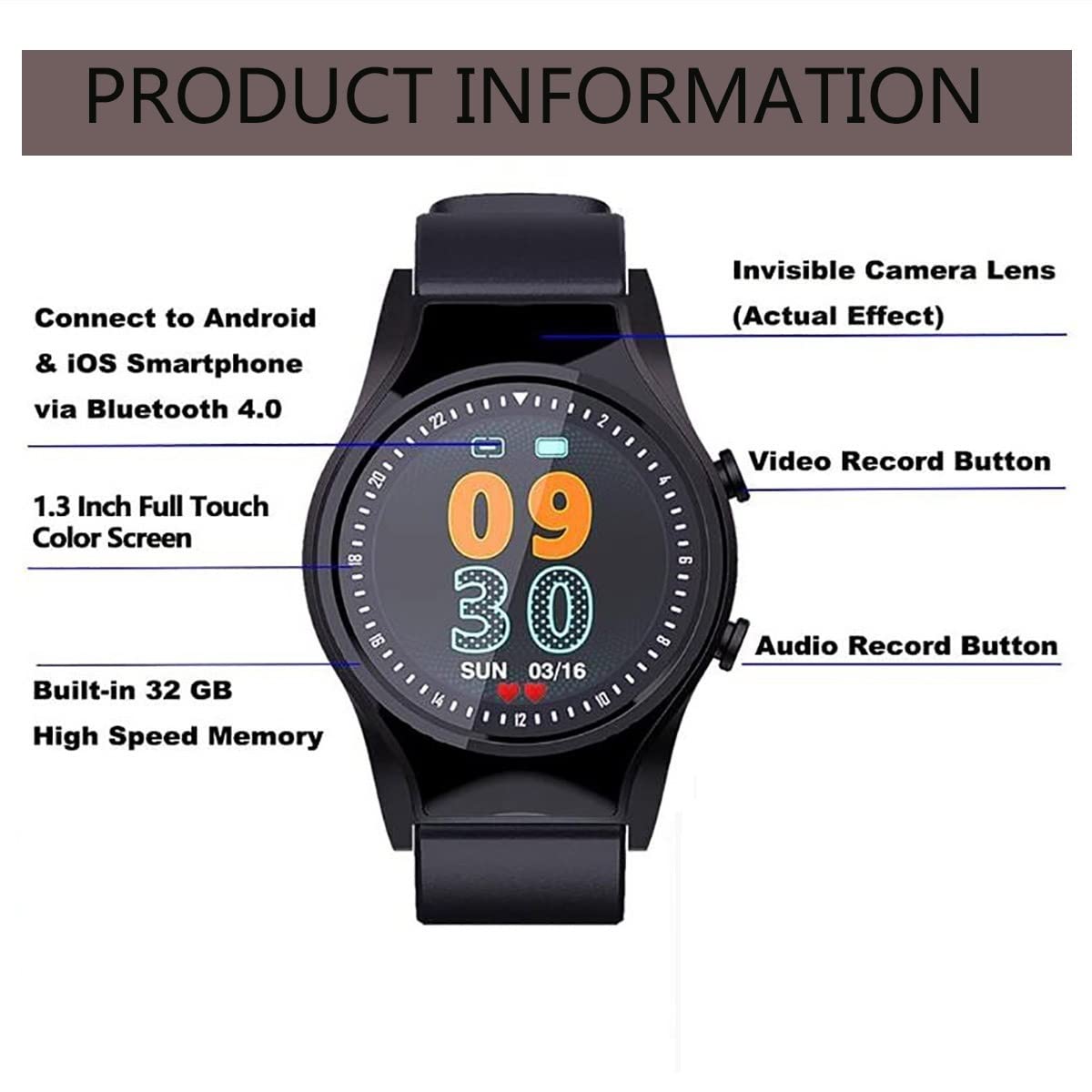 Krypton smartwatch with camera on sale