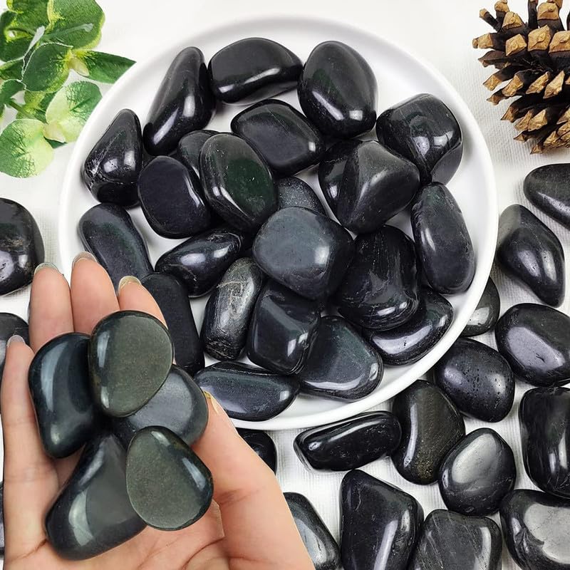 Perfy 5Kg Polished Black Glossy Pebbles for Plant Pots, Aquarium, Decorations, Vase Fillers, Garden & Home Decor (Black, 20-30mm) (B0DFCJFD4W) Amazon Price History, Amazon Price Tracker
