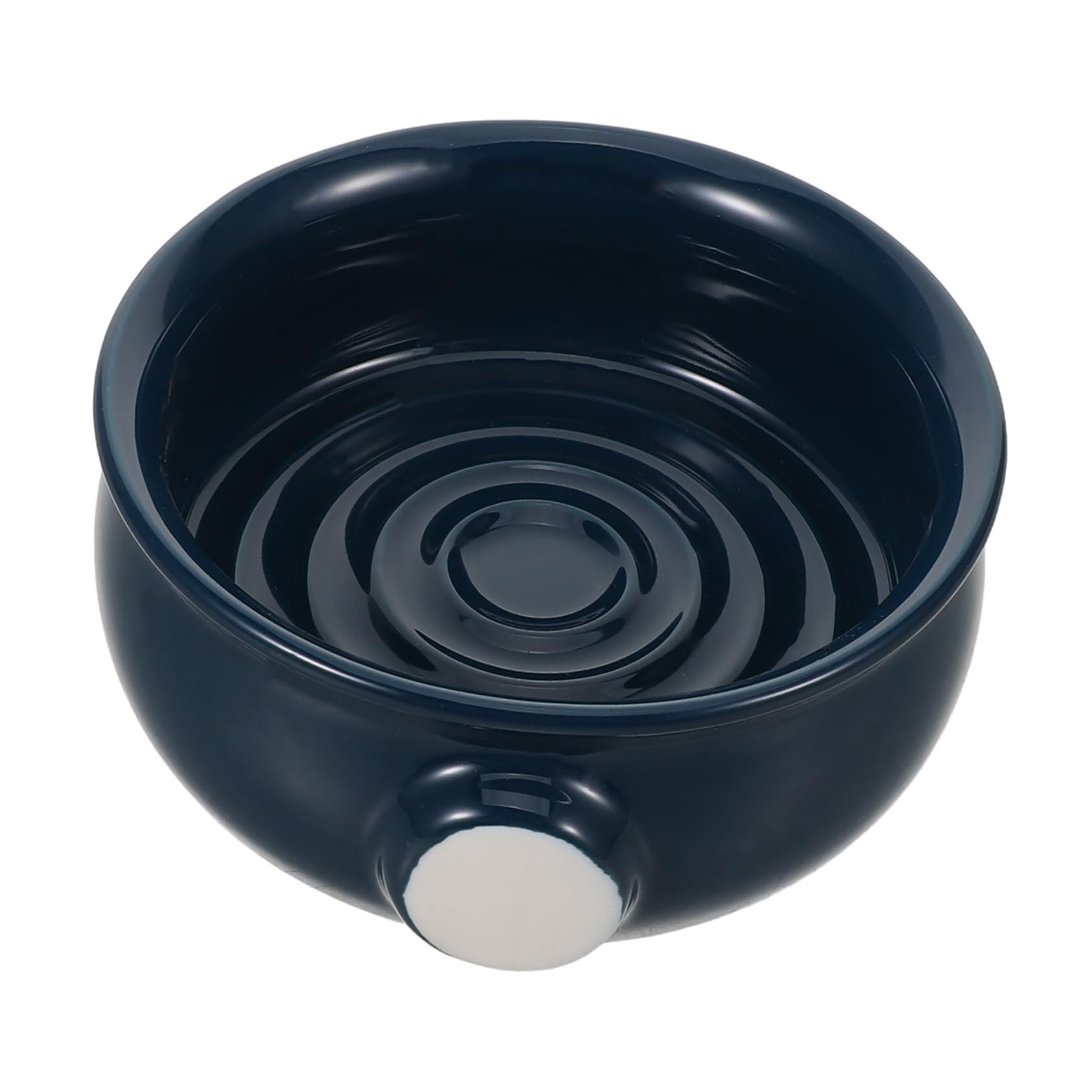 Beaupretty Ciotola da Barba in Materiale Ceramico Testurizzato a Spirale per Rasatura Bagnata e Viaggio