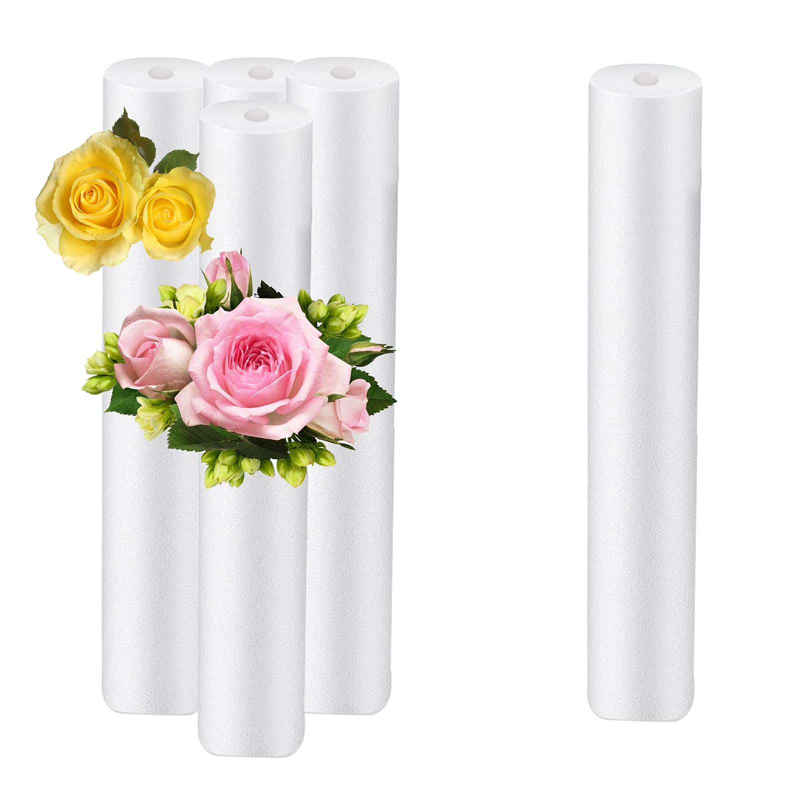 Amazon.com: 4 PCS Foam Rods for Flower Arrangement, Foam Cylinders for ...