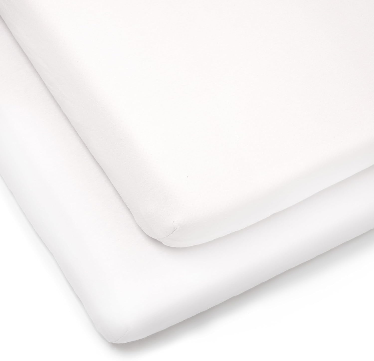 Clair De Lune Cot Cotton Jersey Fitted Sheets (pack Of 2, White)
