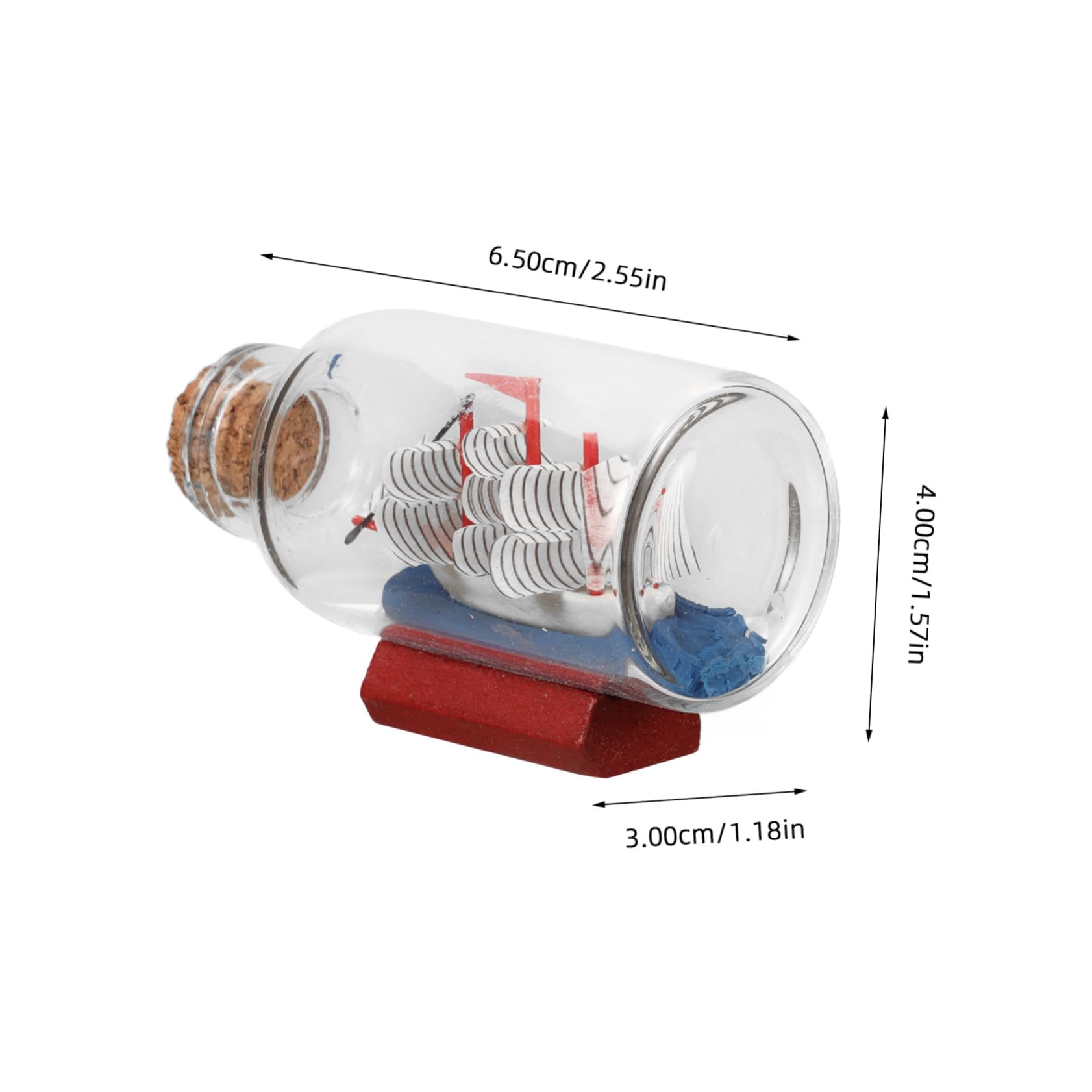 Cabilock Pirate Ship Drift Bottle Unique Nautical Home Decor Display Inspired Tabletop Decoration for and Keepsakes