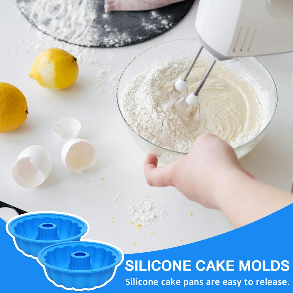 2 moldes para tartas de 8 pulgadas, color azul