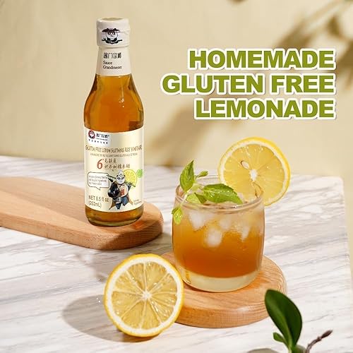 Miniatura 7 de Vinagre balsámico de arroz glutinoso de limón, glaseado balsámico a base de plantas fermentado naturalmente, rico en vitamina C, sin azúcar y