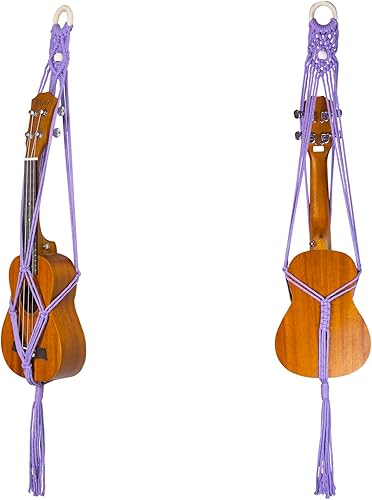 Miniatura 2 de majowir Colgador para ukelele macramé (estilo-005, soprano)