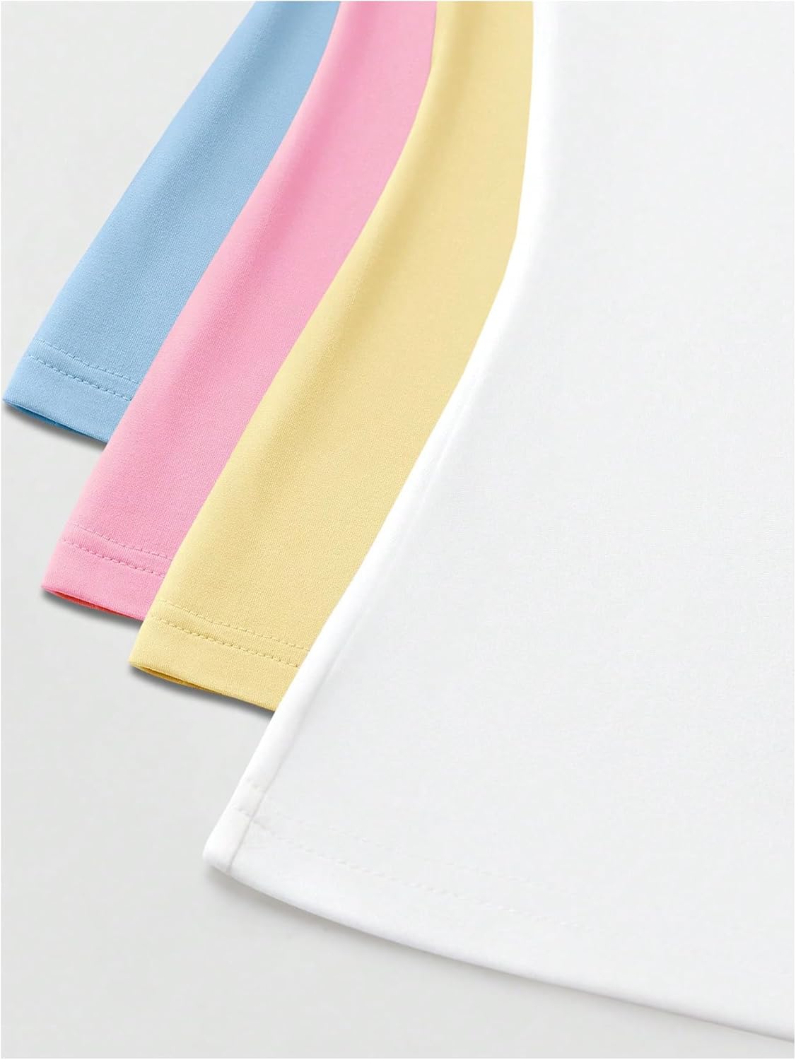 SOLY HUX Women's Crew Neck Short Sleeve T-Shirts 4 Packs Crop Tops Slim Fitted Going Out Tees - Image 4