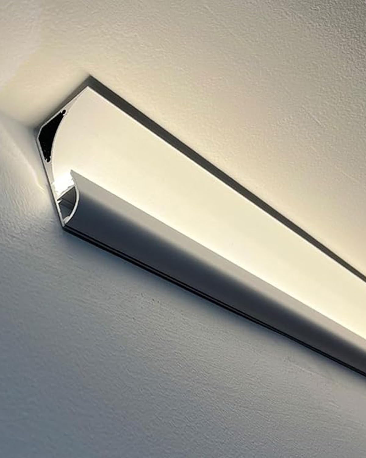 Led Profile Listwa Covingowa LED do Oświetlenia Pośredniego, Dyfuzor Liniowych Pasów Świetlnych z Aluminium do Użytku Wewnątrz Pomieszczeń, System Kanałów Gzymsowych do Ukrywania Przewodów(300cm/118.1
