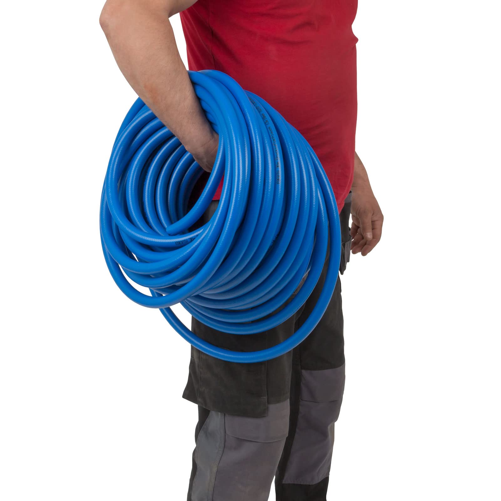 Tubo Aria Compressa EBERTH 50m - Diametro 6x11mm, Attacco Rapido 1/4, 20 Bar Per Compressori - Foto 2