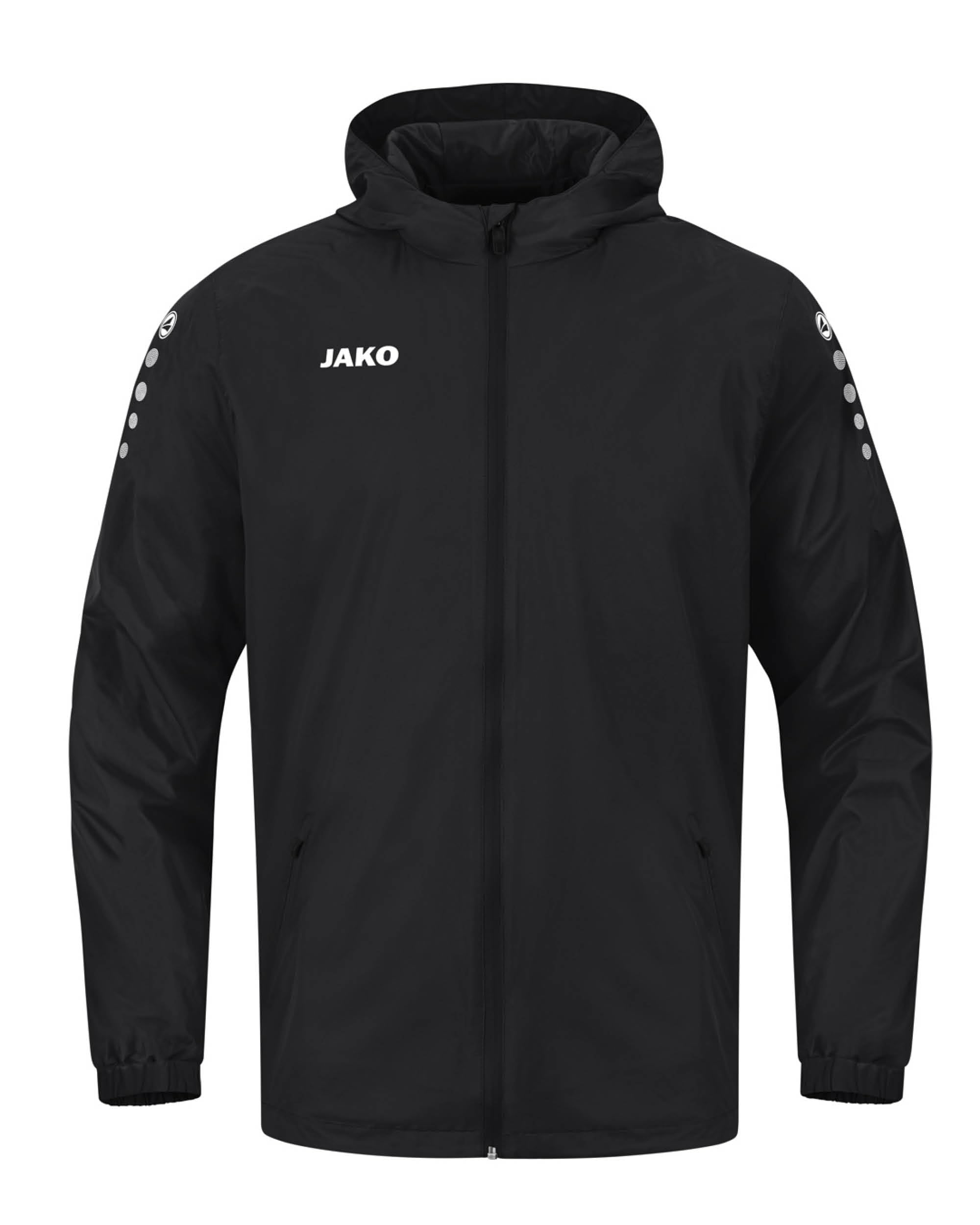 JAKO Kinder Allwetterjacke Team 2.0, schwarz, 140