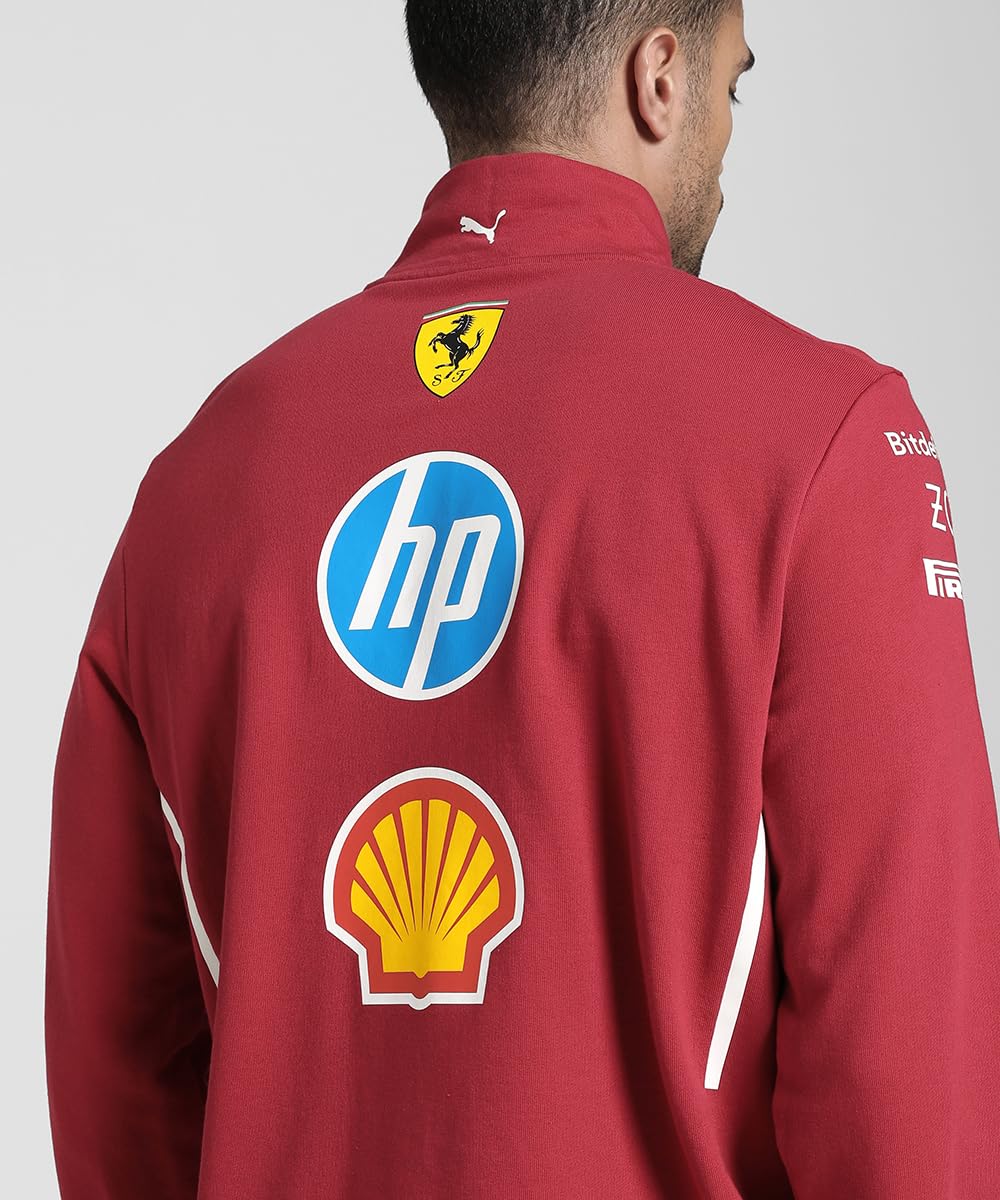 PUMA Scuderia Ferrari F1 Maglione 1/2 Zip Team 2025 Rosso