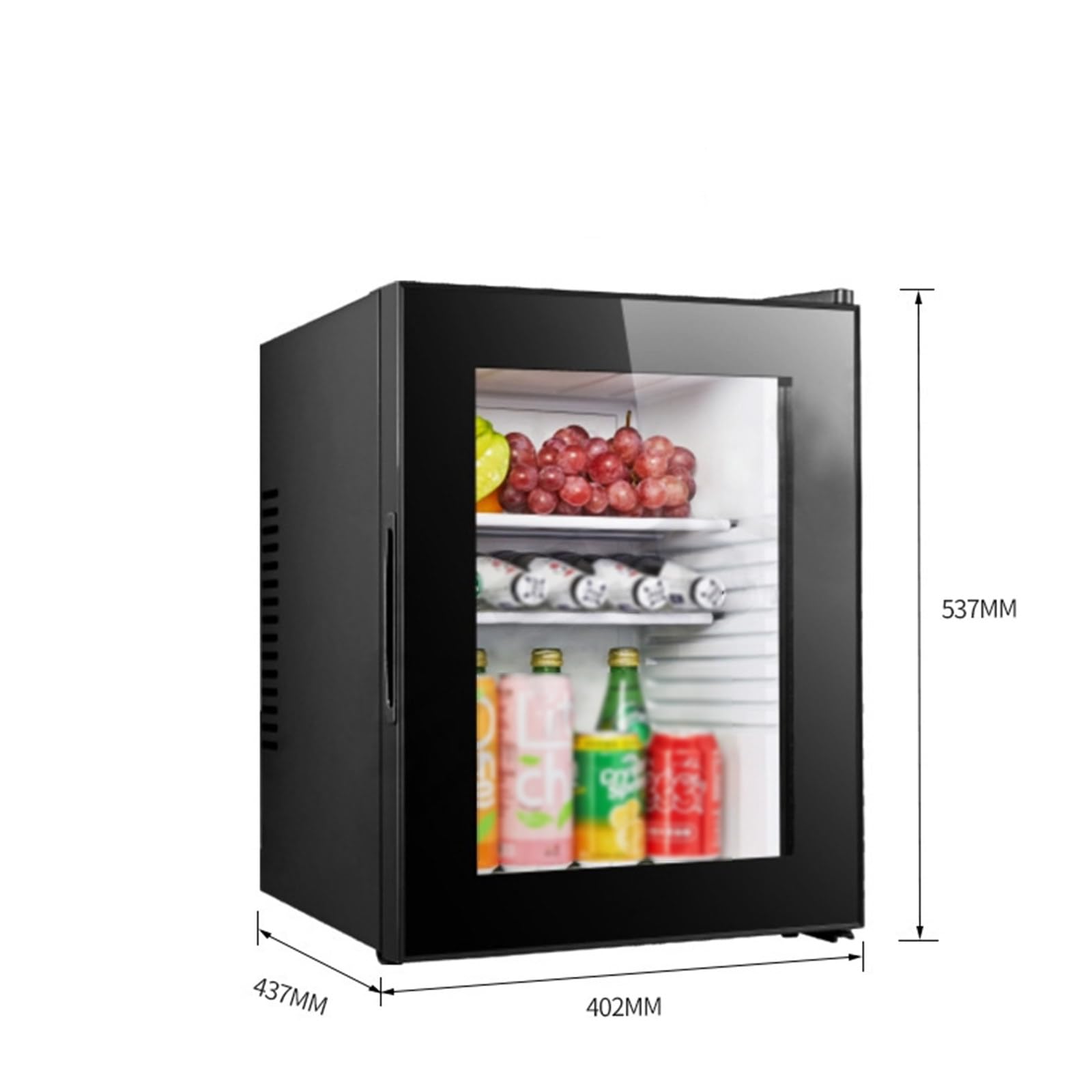 Mini refrigerador congelador, refrigerador pequeño para el hogar de la habitación del hotel, el mini refrigerador comercial es compacto y no ocupa espacio