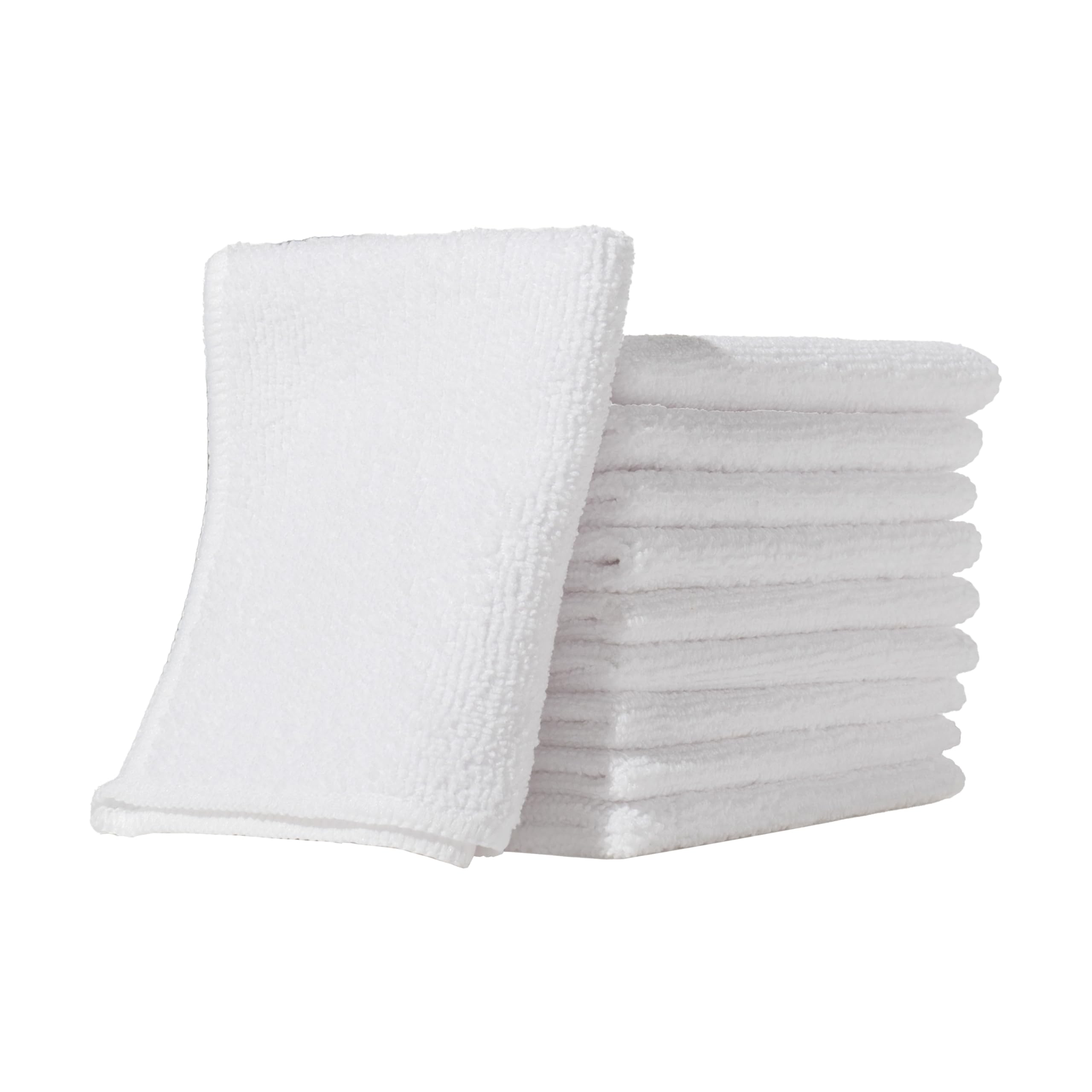 Furniture Clinic White Microfibre Cloths (10 Pack) - Streak & Lint Free Multipurpose Cleaning Cloths - Absorbent, Reusable & Washable - Use on Glass Surfaces - For Furniture, Kitchen & Car - 25 x 20cm