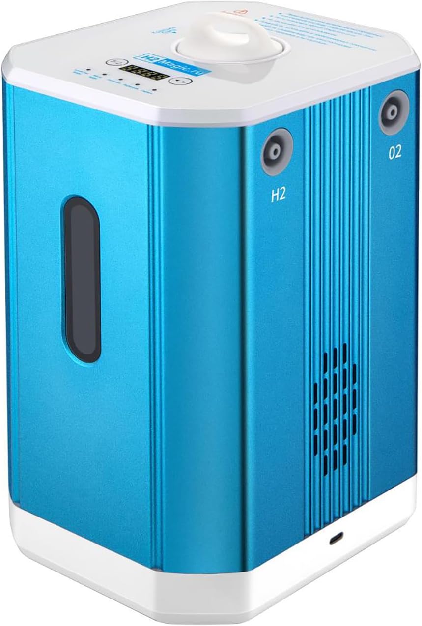 2 in 1 Hydrogen Inhalation Machine, 99.99% Purity Dual Outlet H2 Generator, PEM Water Electrolysis Ionizer, for Anti-Aging, Improve Sleep 2 in 1 Hydrogen Inhalation Machine, 99.99% Purity Dual Outlet H2 Generator, PEM Water Electrolysis Ionizer, for Anti-Aging, Improve Sleep