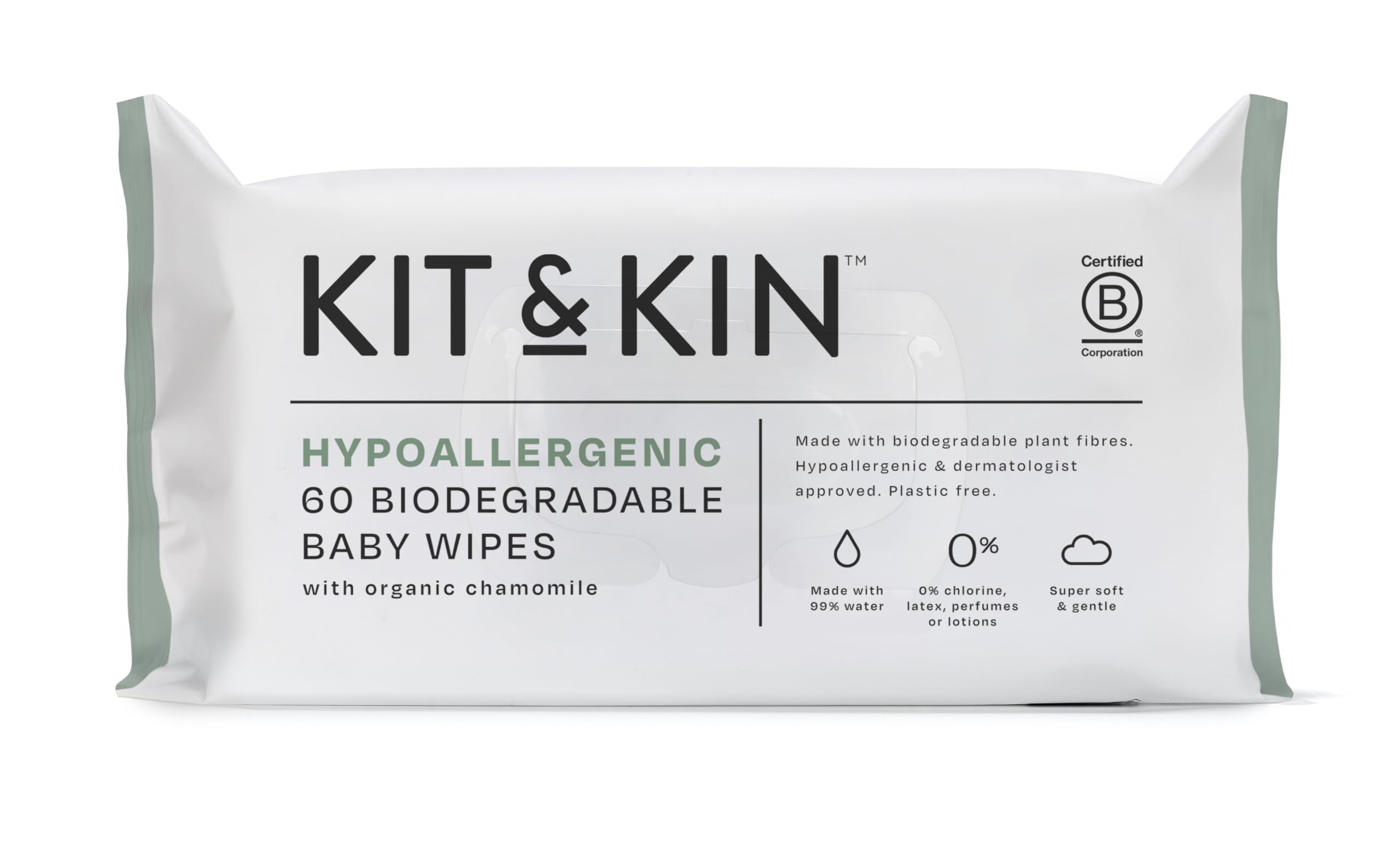 – Biodegradable Baby Wipes | Plastic-Free & 99% Water Wipes | 0% Chlorine, Alcohol, Parabens or Perfumes Wet Wipes | Every Pack Helps Protect Rainforests | (60 Count (Pack of 1))