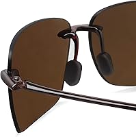 Vista 70 de JULI - Lentes de sol deportivos para hombres y mujeres, marco sin montura Tr90 para correr, pesca, golf, surf, conducción, MJ8009