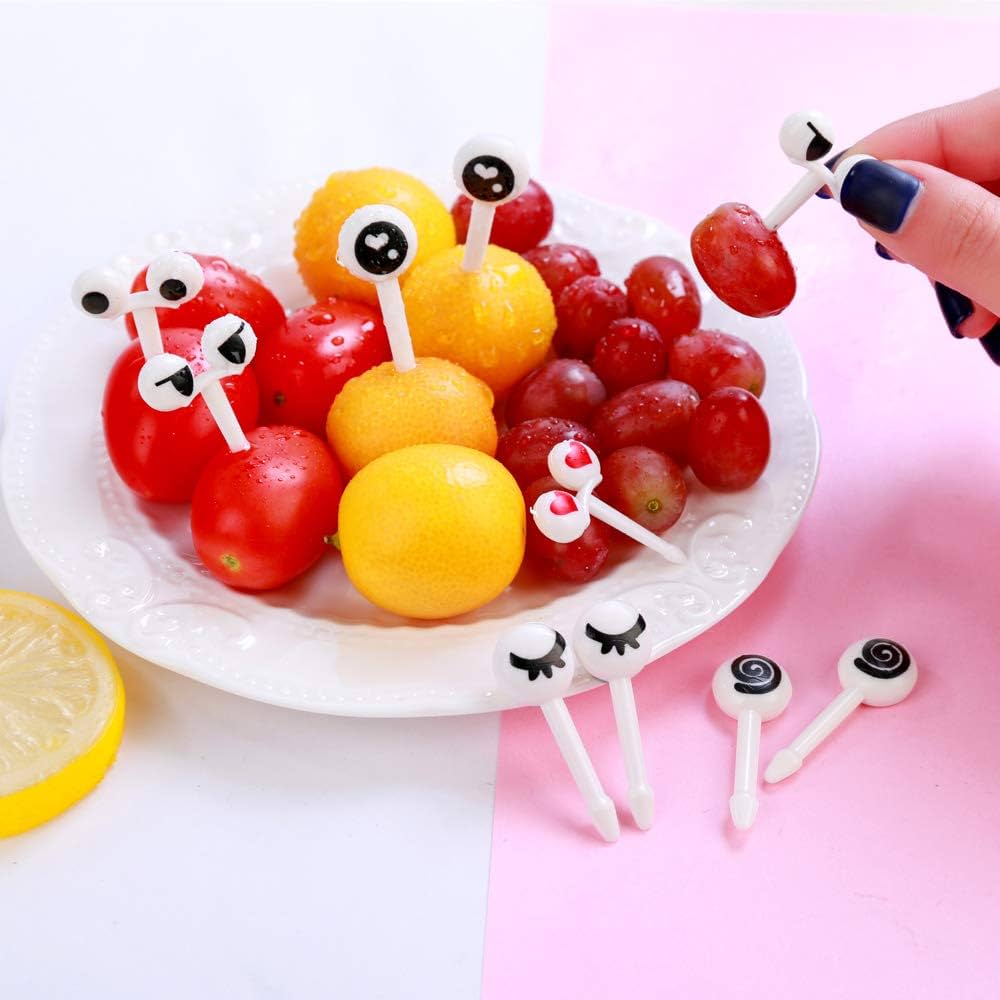 40 Picots à Fruits Rigolos Pour Enfants - Motifs Animaux & Fêtes - Accessoire Bento & Fingerfood