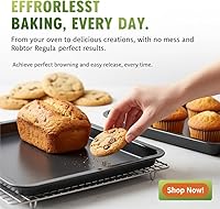 Vista 3 de NutriChef NCSBS10S - Moldes antiadherentes para horno de cocina, 10 piezas, acero al carbono antiadherente de alta calidad y elegante, utensilios