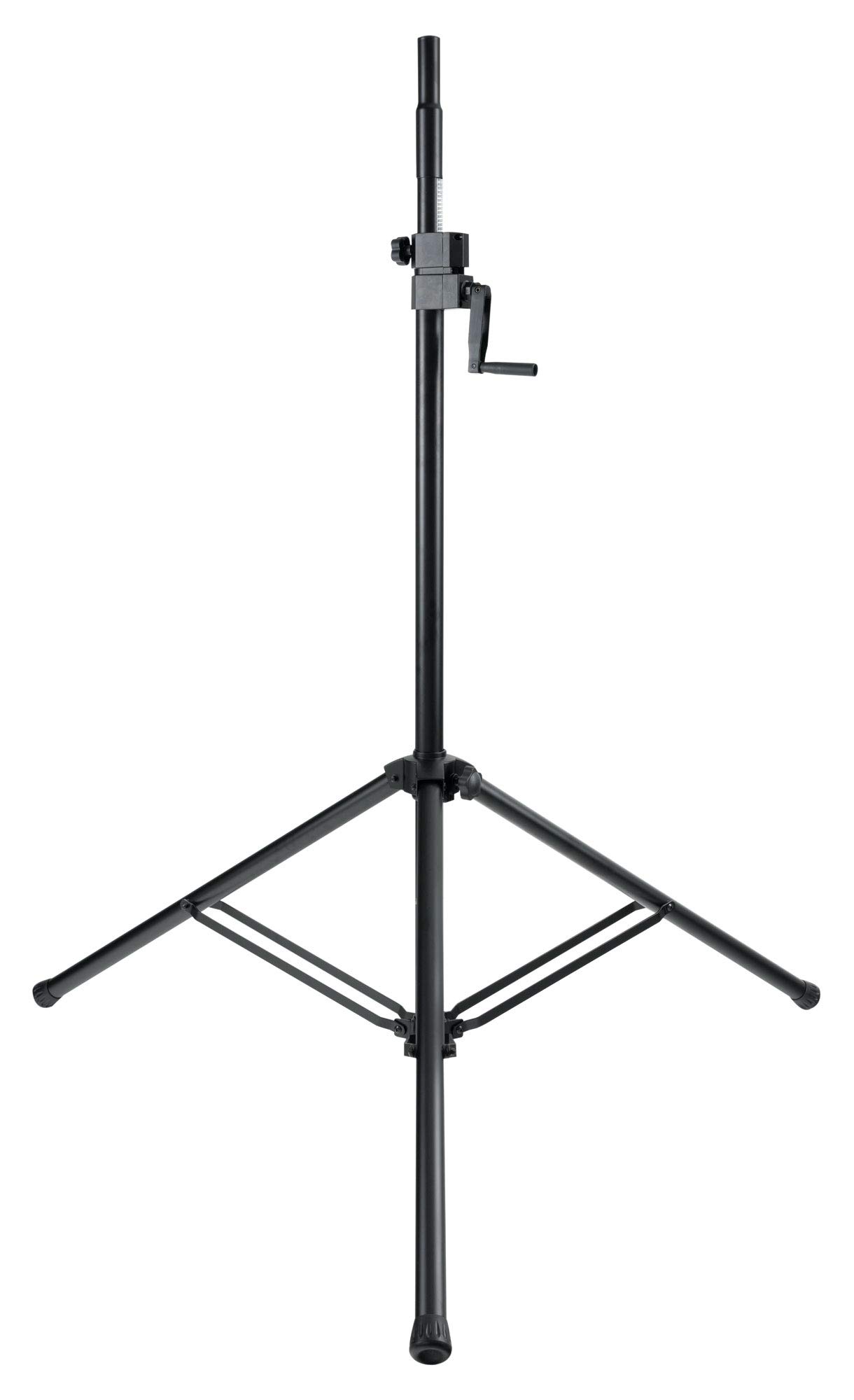 Pronomic SPS-C-10AS Statore a Manovella, Flangia diametro: 35 mm, Peso: 10 | Supporto per casse in acciaio e alluminio, Struttura stabile a treppiede extra larga, Gambe lunghe 90 cm per una base stabile