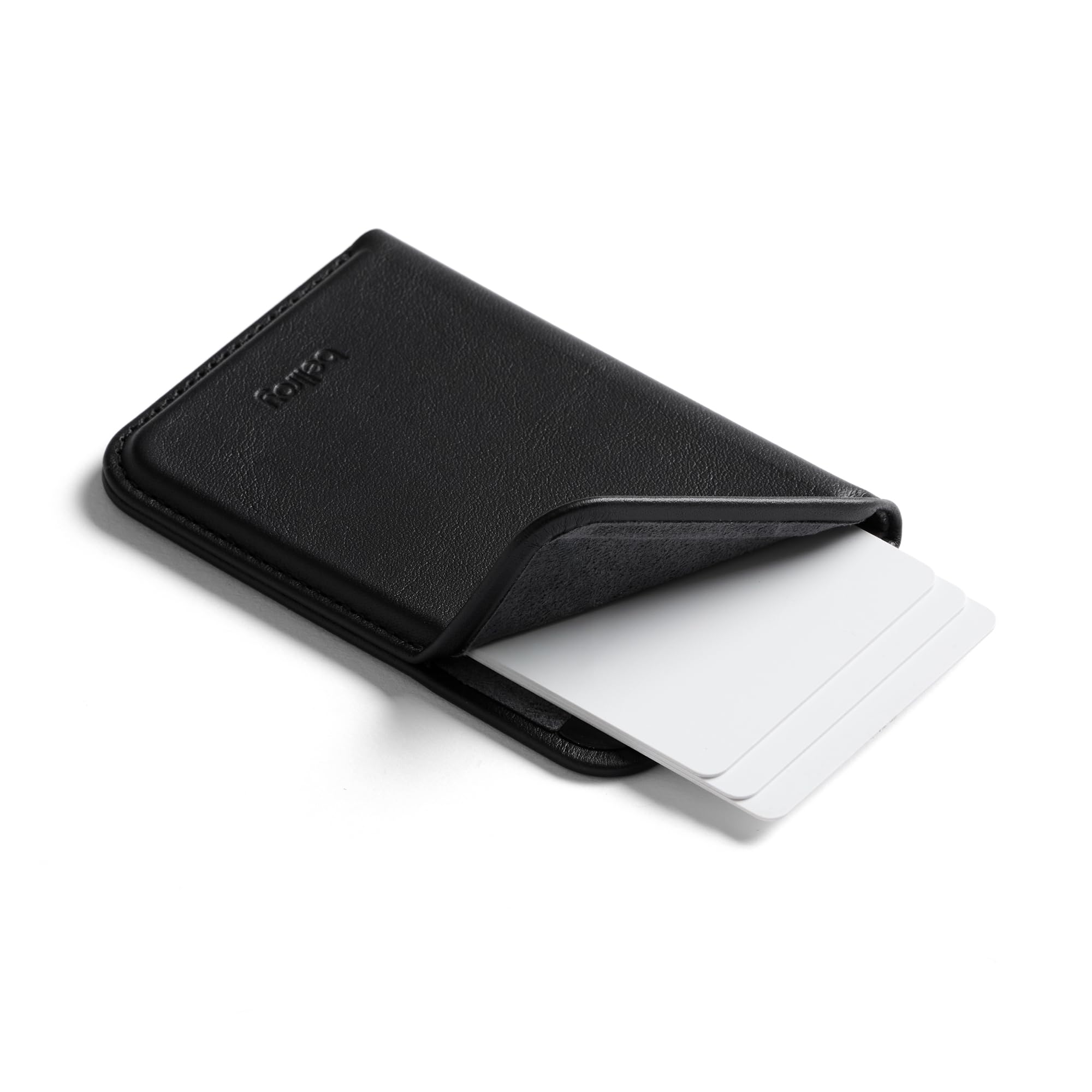 Bellroy Mag Wallet, Magnetischer Kartenhalter aus Leder - Black | Magnetischer Leder-Kartenhalter für 3 Karten, haftet an MagSafe