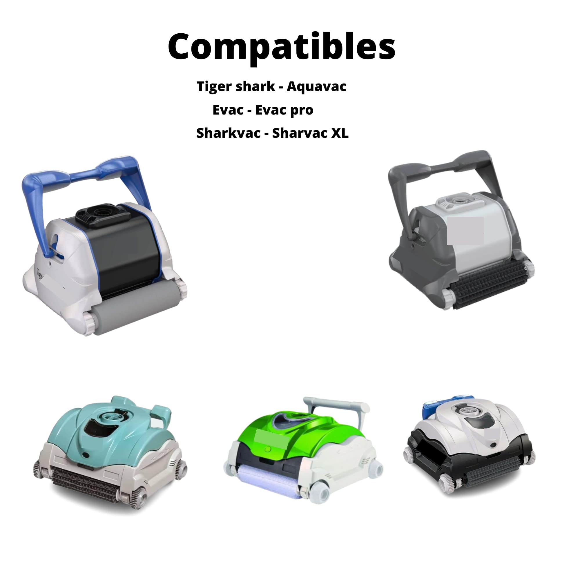 Générique filtres Robot de Piscine compatibles-Lot de 2- (Tiger Shark,Tiger Shark QC, evac, evac Pro, Aquavac, Aquavac QC,sharkvak,sharkvac XL) !!!!