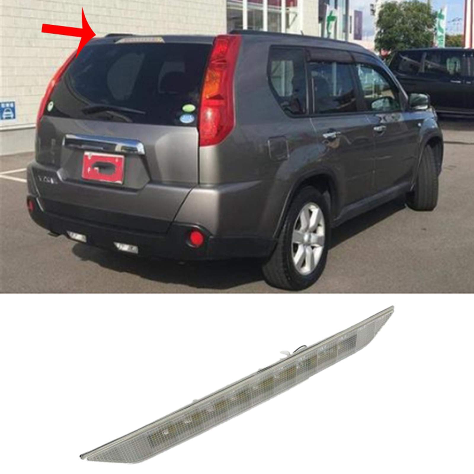 Feu Stop TroisièMe Feu Stop ArrièRe à Montage Haut pour Voiture pour Nissan X-Trail T31 Xtrail 2008-2013 - Auto