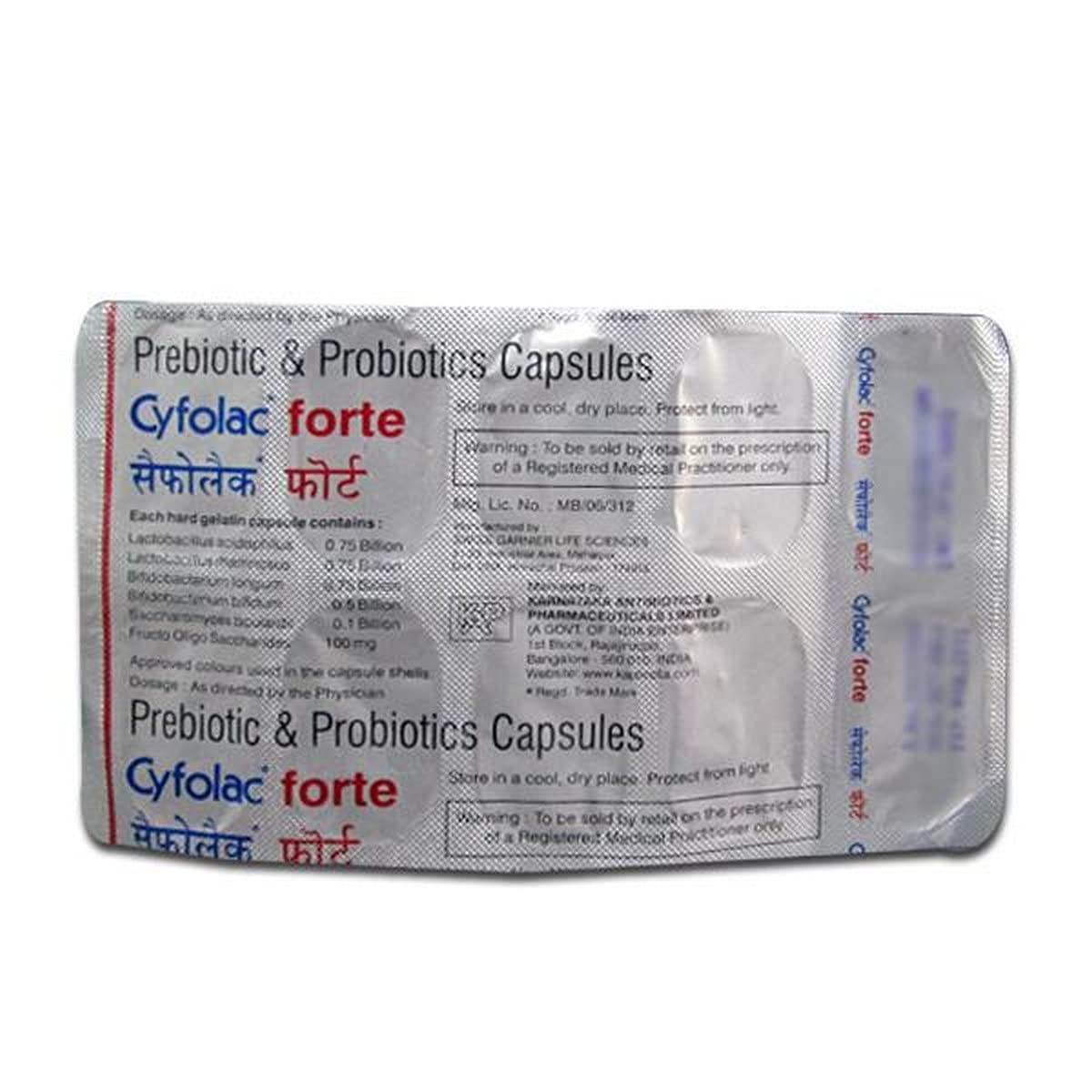 Cyfolac Forte - Strip of 10 Capsules