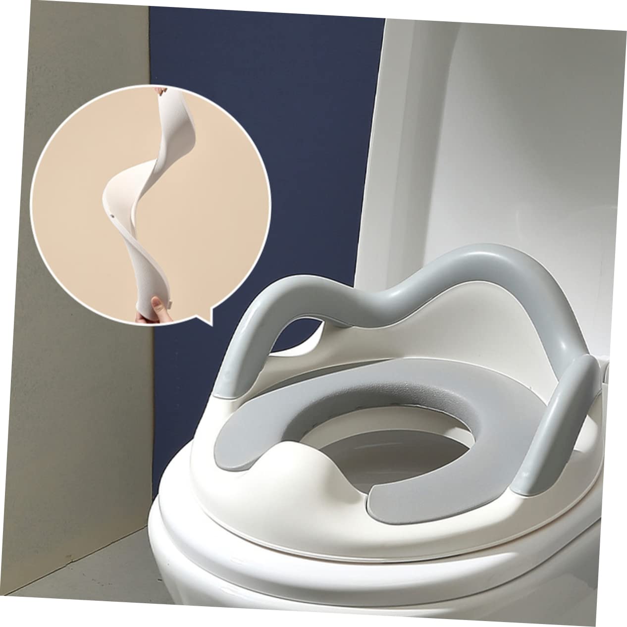 1pieza Asiento De Entrenamiento Para Niño Niña Cojín Acolchado Antideslizante Asiento Inodoro Para Bebés Compatible La Mayoría Inodoros Fácil De Limpiar Protección Contra