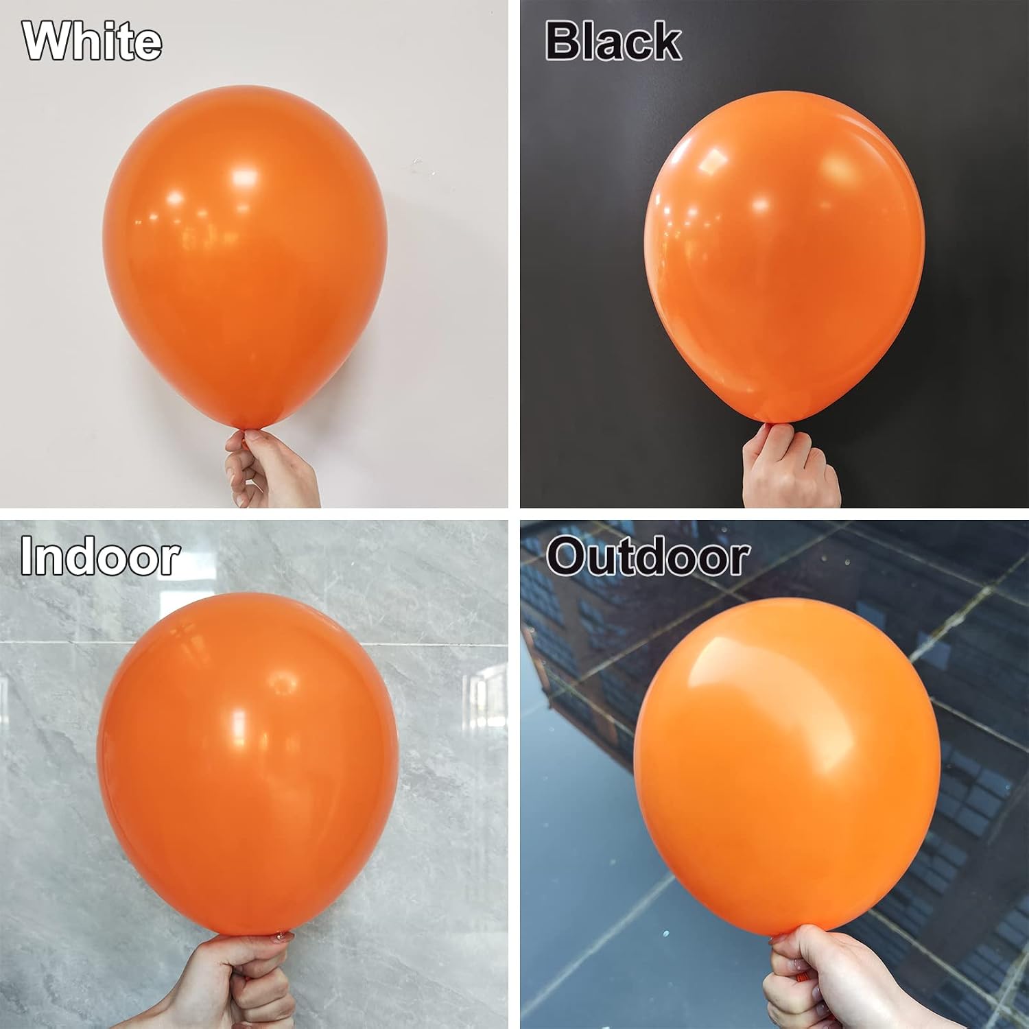 Orange Balloons Latex Balloons 106 pcs 5 10 12 18 inch Orange Balloon Arch Garland Kit with Balloon Ribbon for Men Women Boys Girls Birthday Party Halloween Wedding Picnic Bridal Shower Decorations - Image 4