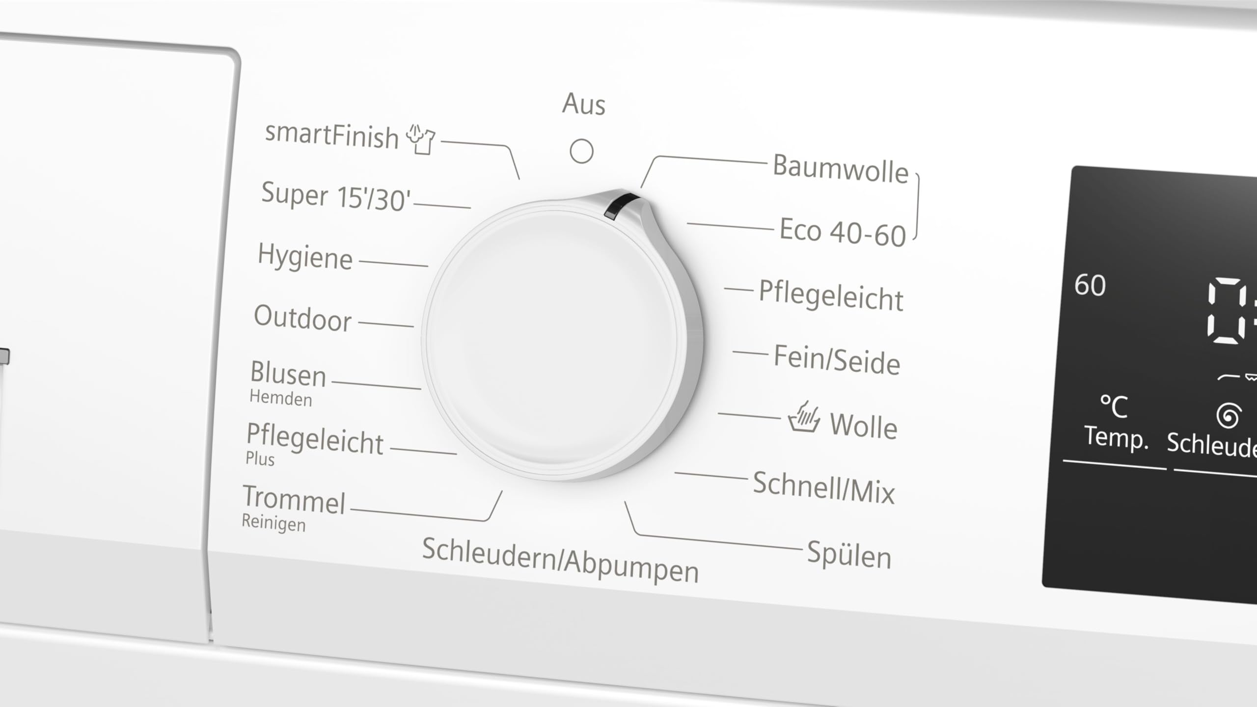 Siemens iQ300 WM14N127 Frontlader Waschmaschine 8 kg 1400 UpM LED-Display Weiß 60 cm