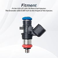 Vista 3 de FUSCH 8Pcs LS3 LS7 LS9 L76 Espaciador Adaptador de Inyector de Combustible Cortos para LS2 Colector de Admisión yriel de combustible