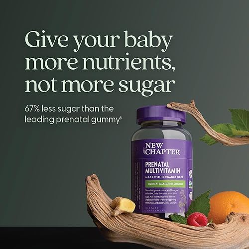 Miniatura 4 de New Chapter Gomitas multivitamínicas prenatales  71 menos azúcar gomitas prenatales para mamá y bebé sano con vitaminas prenatales metilfolato D3