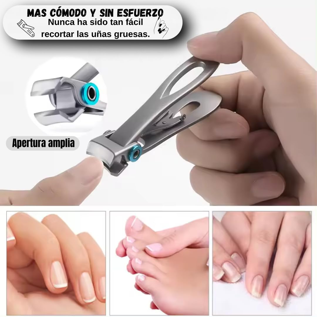 Set Cortaúñas Profesional,Alicates Uñas Pies Acero Inoxidable,Cortauñas Kit Profesional 7 piezas,Kit de Uñas Manicura y Pedicura para Mujeres y Hombres.