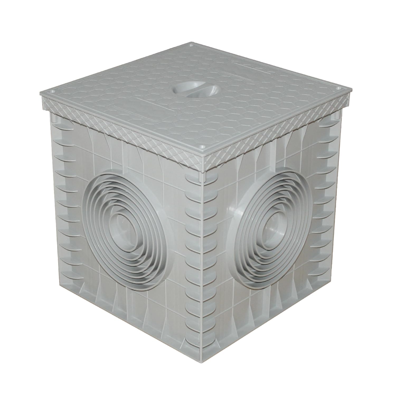 Arqueta electrica estanca para telecomunicaciones caja de conexión eléctrica exterior impermeable plástico subterránea distribución cables de derivación registro plástica (400x400x400mm)