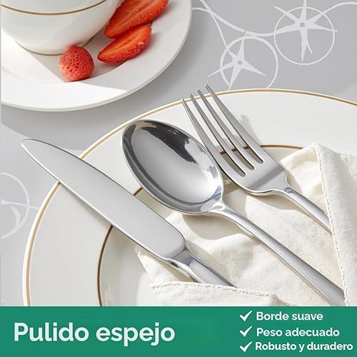 Miniatura 4 de Juego de cubiertos de 49 piezas con organizador de cajones de cubiertos juego de cubiertos de acero inoxidable duradero para 8 utensilios de cocina