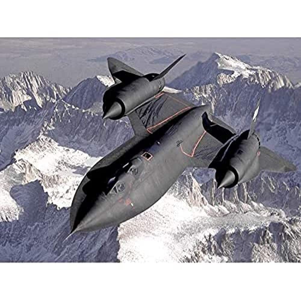 Military USA USAF SR-71B Blackbird Aircraft Photo Art Print Canvas Premium Wall Decor Poster Mural