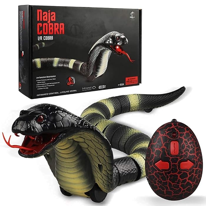 Realistic RC Snake Toy with Infrared Control for Kids Halloween Pranks
