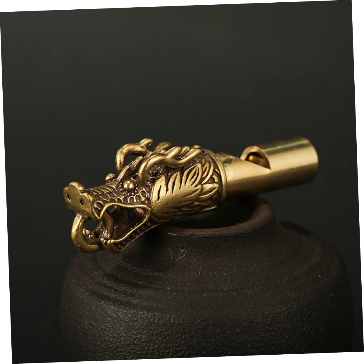Homoyoyo Pure Copper Whistle Keychain - Emergency Survival Whistle For Camping, Referee, Outdoor Use With Animal Head Design