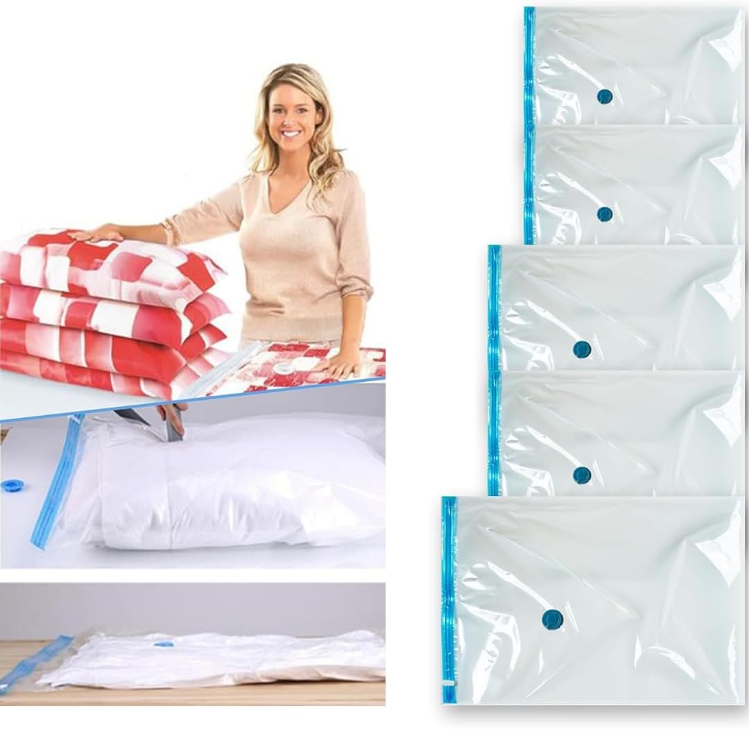 Jouis Vakumlu Hurç Poşet Setleri, Her Kullanıma Uygun 3 Parça (2 Adet) 80x100 cm, (1 Adet) 100x130 cm