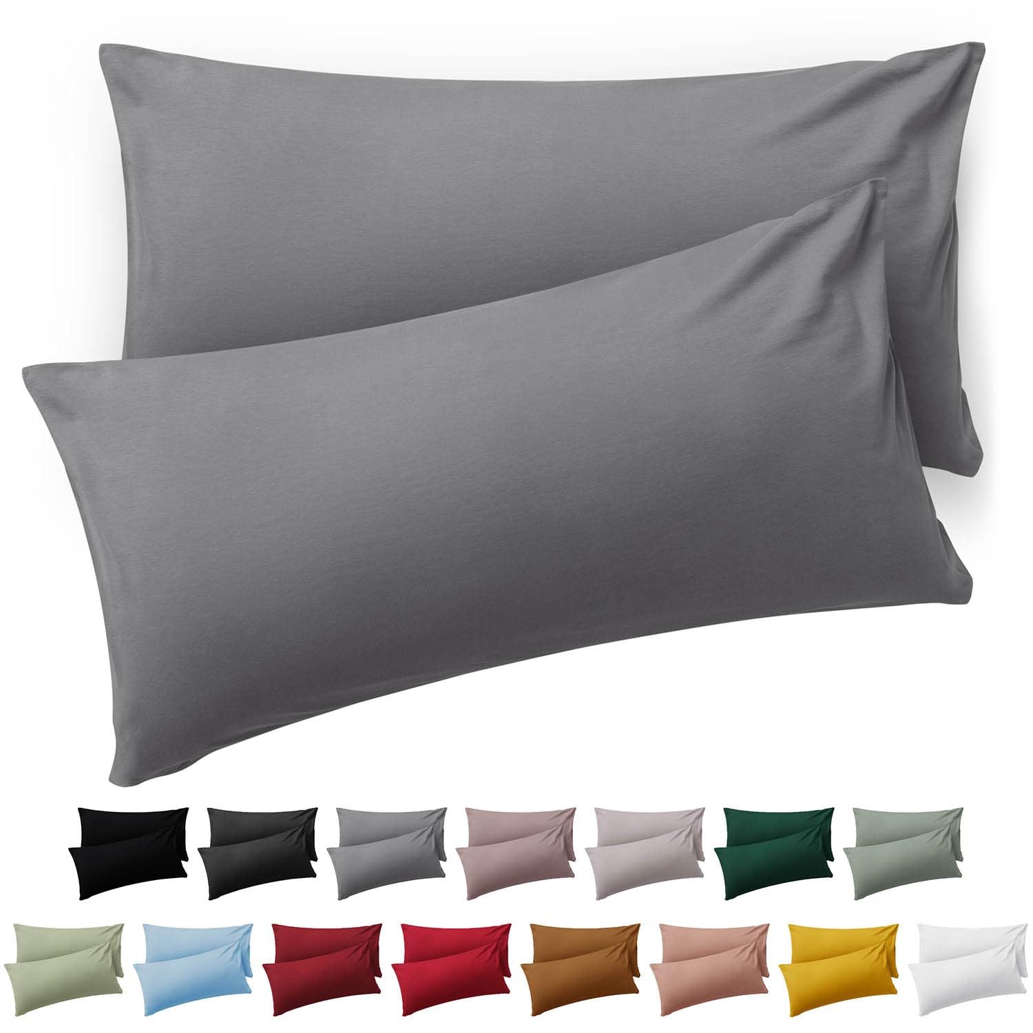 Blumtal Federe Cuscini Divano 40x80 cm - Set di Copricuscini per Divani in Microfibra a 2 Pezzi con Chiusura a Busta, certificati Oeko-Tex, extra morbidi e lavabili - Grigio