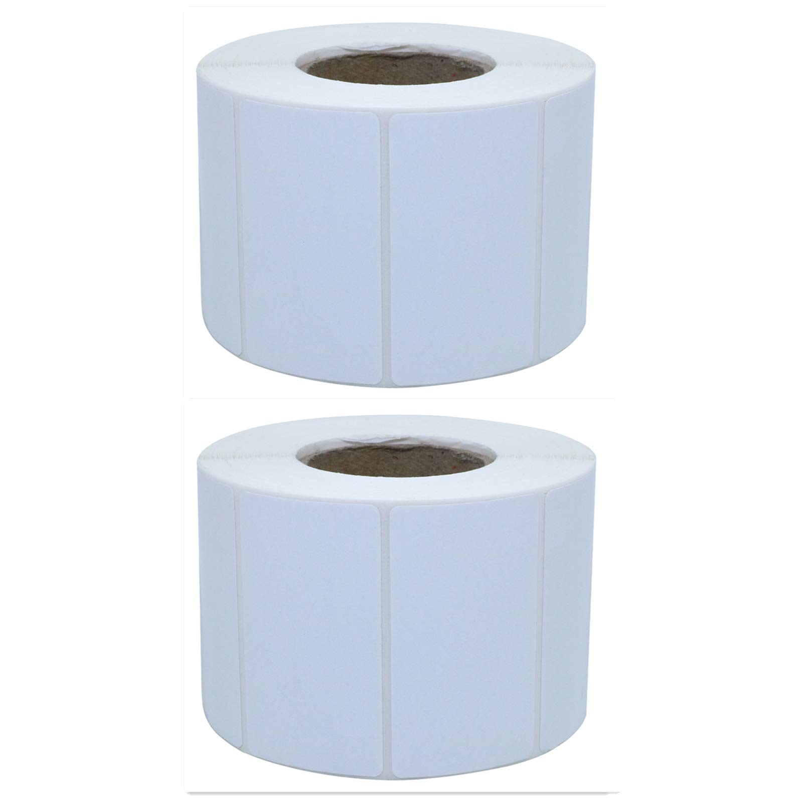 HYBSK2.25x1.25 inch Direct Thermal Labels for Barcodes, Address, Compatible with Rollo Label Printer & Zebra Desktop Printers (2.25"x1.25",2 Rolls White)