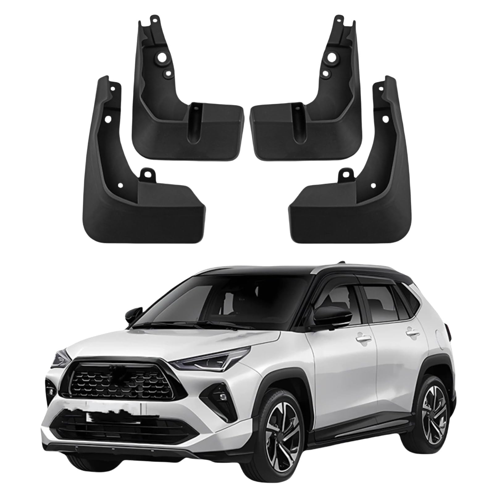 NYSLDSCO 4Pcs Premium Mud Flaps for Toyota Yaris Cross GR 2023-2025 Front and Rear Splash Guards Durable Mudguards Protection Against Road Debris