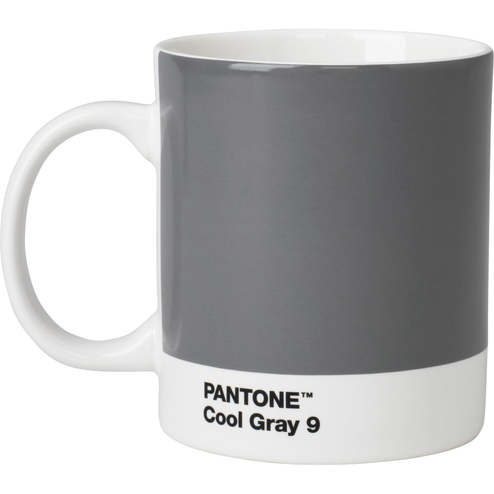Pantone Mug, Coffee/Tea Cup, fine China (Ceramic), 375 ml, Cool Gray 9 C, Porcelain, Grey/White, 1 Count (Pack of 1)