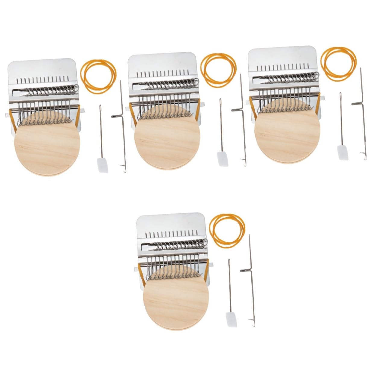 ARTIBETTER 4 Juegos Mini Telar de Tejer de Herramientas Prácticas para Remendar Ropa Kit de Bricolaje para Adultos